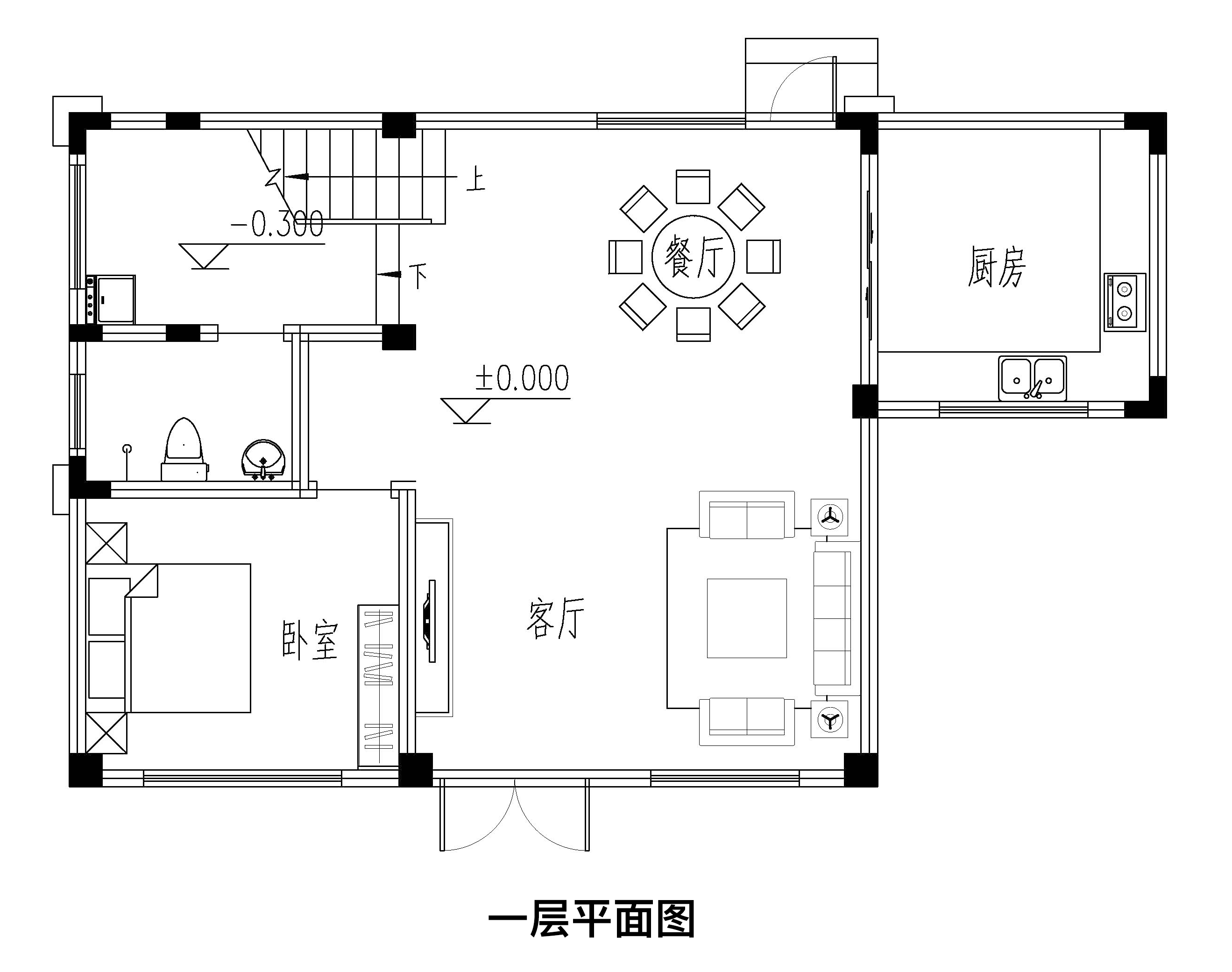 一百个平方别墅设计图图片